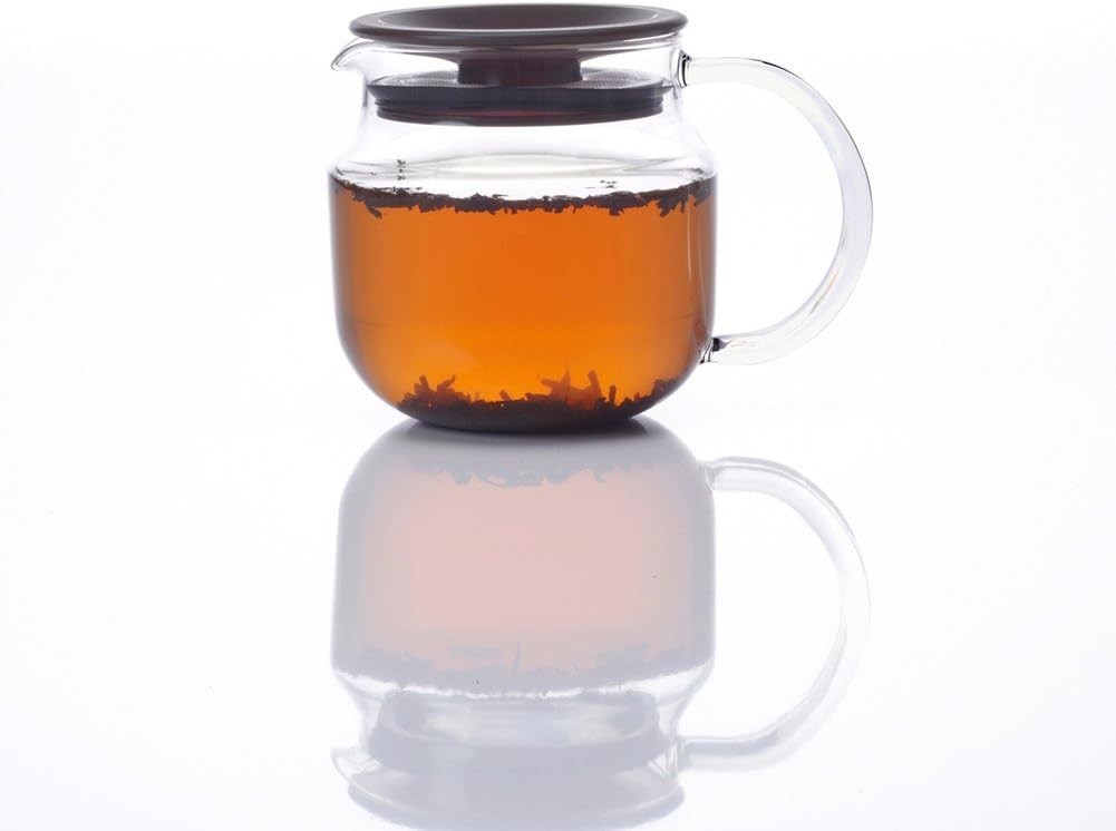 Glass Teapot 620ml with Stainless Steel Infuser One Touch Tea Brewer