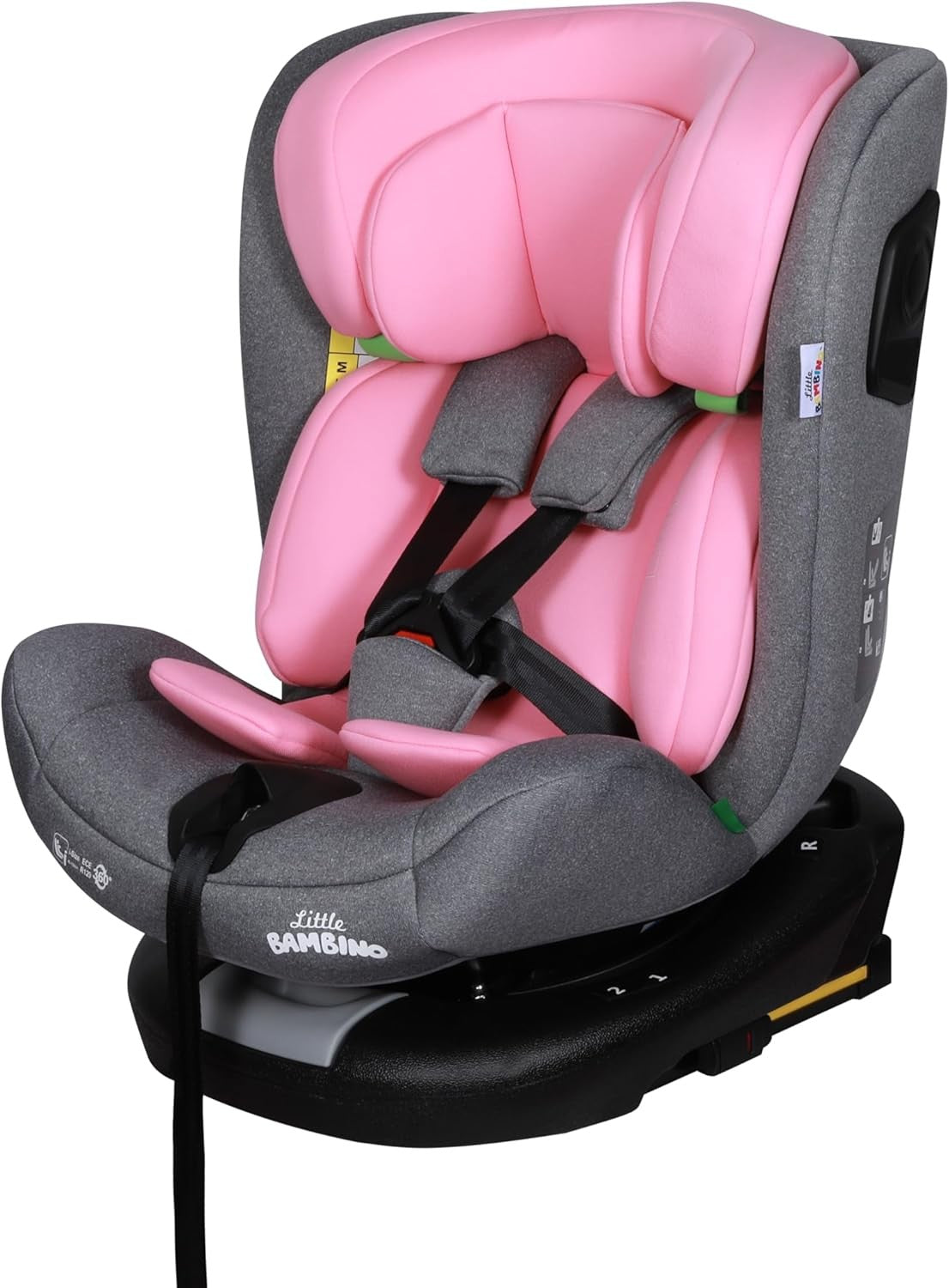 360° Rotating i-Size Car Seat ISOFIX R129 0–36kg Birth to 12 Years Pink