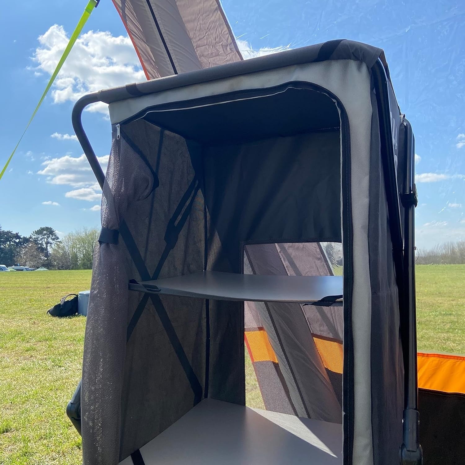 Camping Kitchen Cupboard Unit Foldable Storage Rack BBQ Picnic Stand