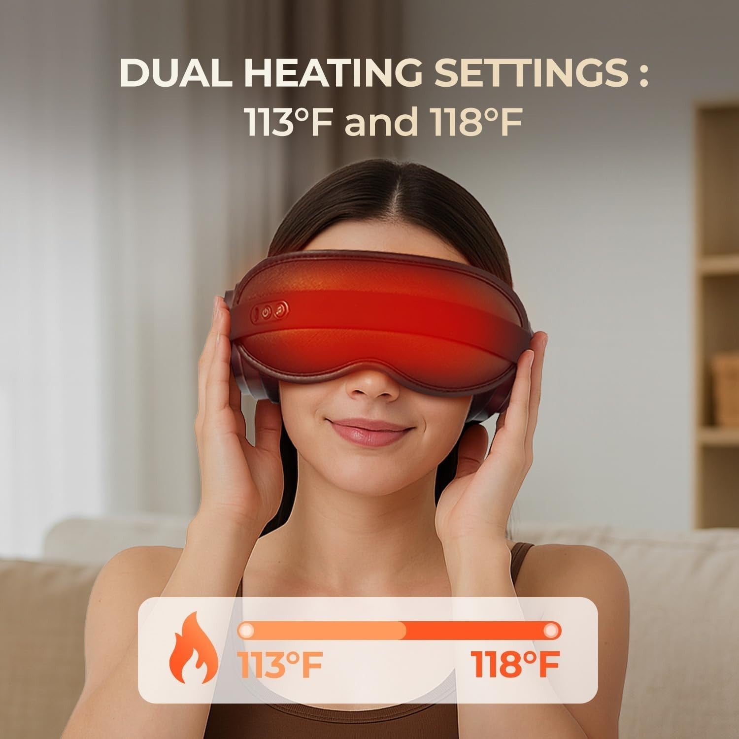 Noise Cancelling Heated Eye Mask Bluetooth Sleep Focus Aid
