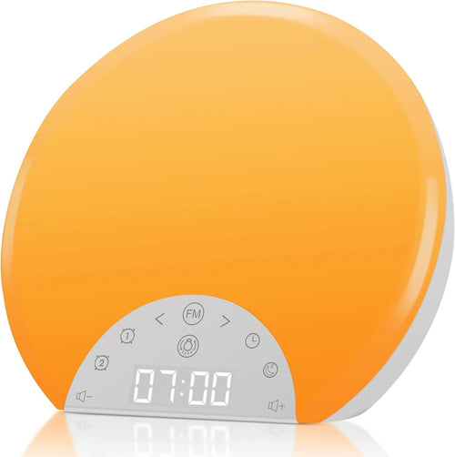 Sunrise Alarm Clock Wake Up Light Double Alarm Night Light for Kids Adults