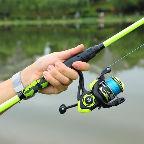 1.8m-2.1m Spinning Fishing Rod Reel Combo IM7 Graphite Salt & Freshwater