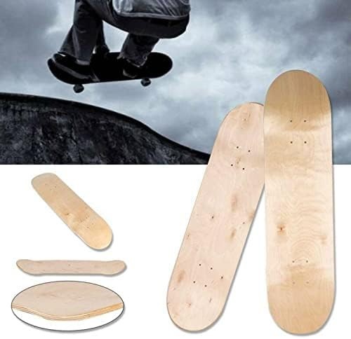 Blank Maple Skateboard Deck 8in Double Concave DIY Custom Board Kids Adult Pro