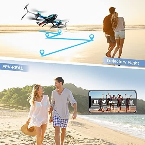 Mini Drone with 1080p Camera, RC Helicopter with 2 Batteries, Altitude Hold Toy