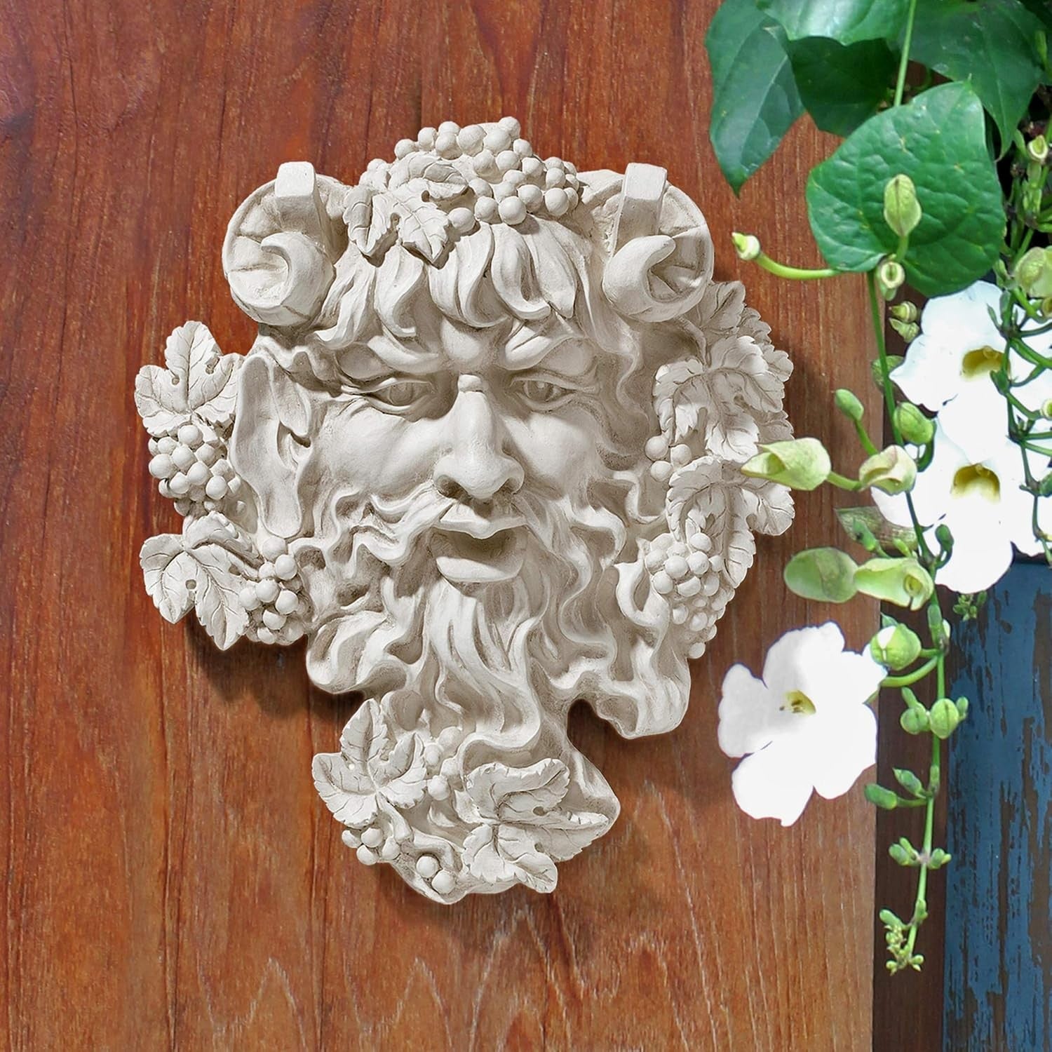 Bacchus Greenman Wall Sculpture 30.5cm Resin Plaque