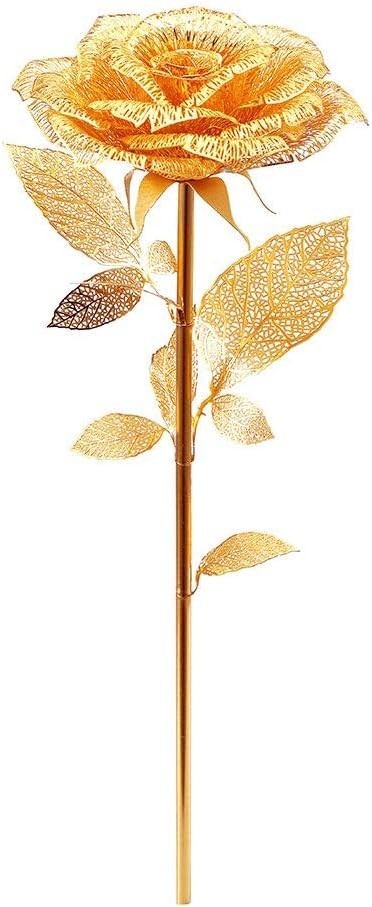 3D Metal Rose Puzzle Model Kit, Stainless Steel Flower Craft for Adults