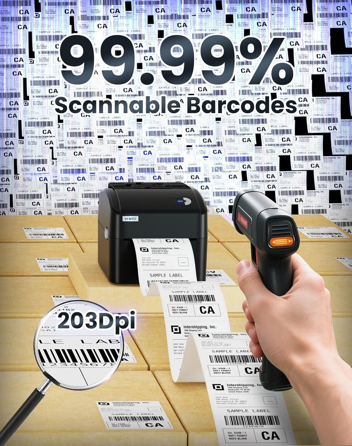 420B USB Thermal Label Printer | 4x6 Shipping Labels | Windows Mac Linux