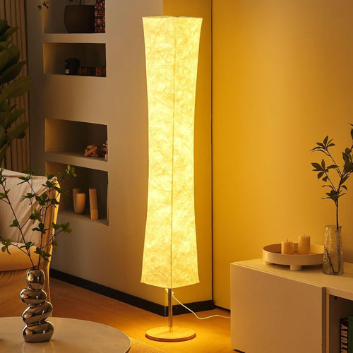 LED Floor Lamp Remote Control Dimmable 3 Colour Soft Fabric Standing Light