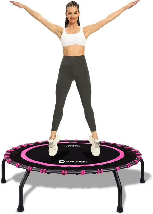 Adult Indoor Fitness Trampoline 150KG Quiet Bungee Rebounder 100cm