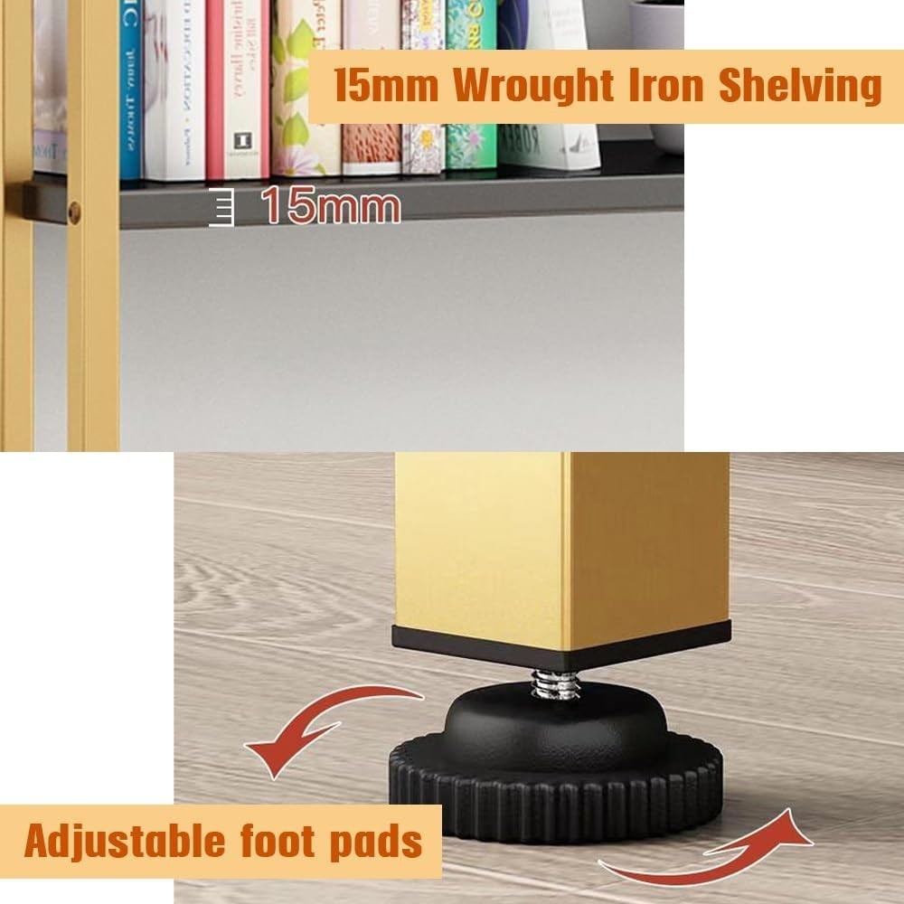 2-Tier Metal Desk Hutch Monitor Stand Adjustable Black Desktop Shelf 115×26×90cm