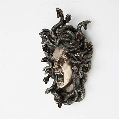 Medusa Wall Sculpture Bronze Finish Greek Gorgon Decor