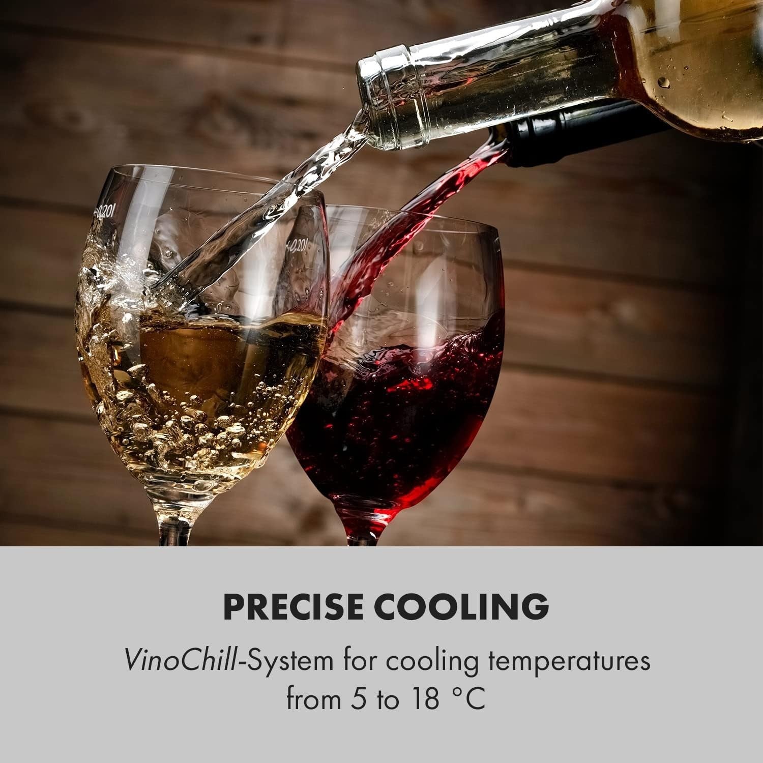 Wine Cooler Fridge 12 Bottle Glass Door Single Zone Freestanding Black