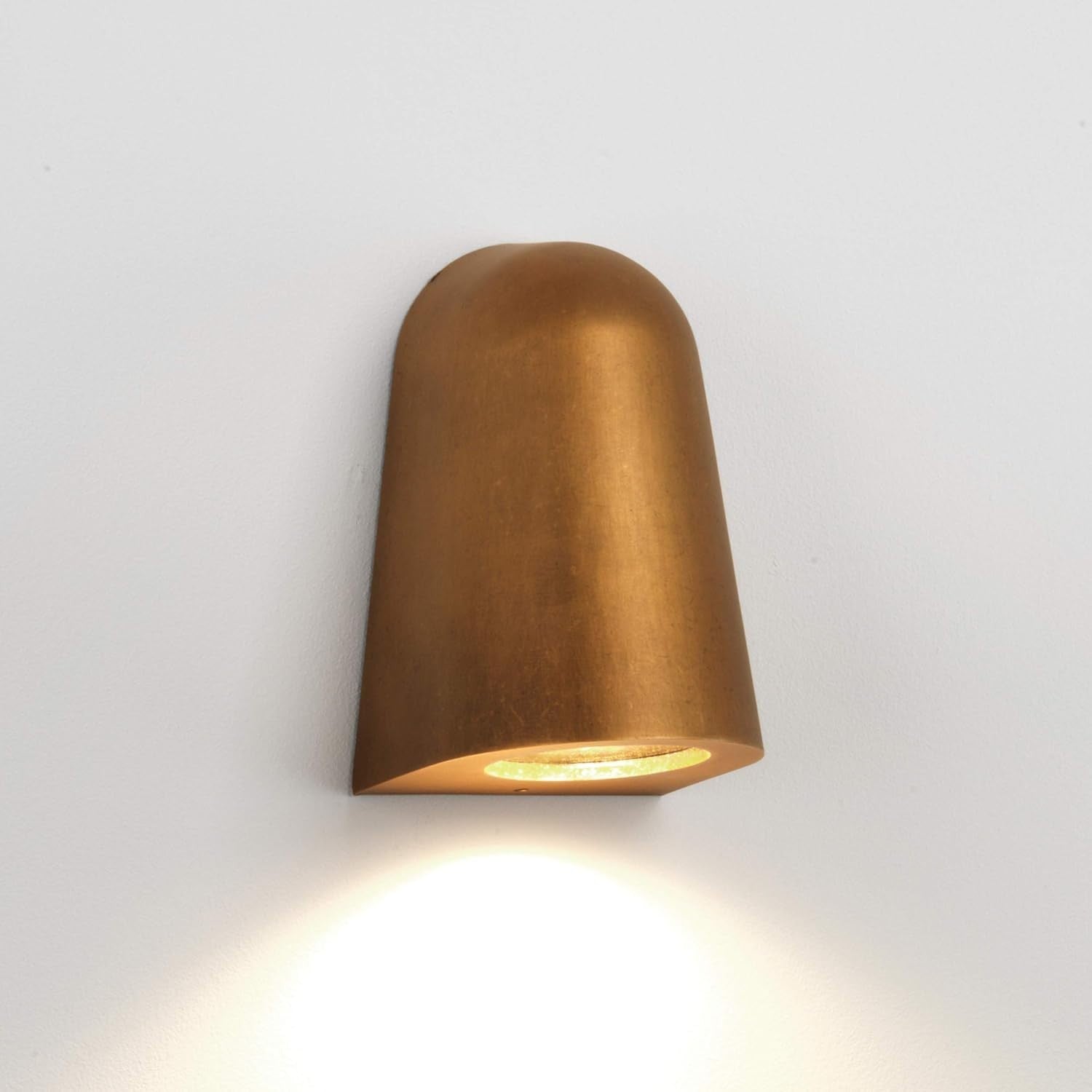 Outdoor Antique Brass Wall Light 6W Dimmable Aluminium, Stylish Pathway Lamp