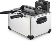 5L Deep Fat Fryer Triple Basket Electric Fryer 2000W Temp Control