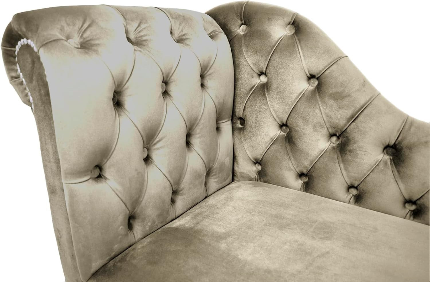 Cedar Velvet Tufted Chaise Lounge Sofa – Handmade, Durable & Stylish Seat