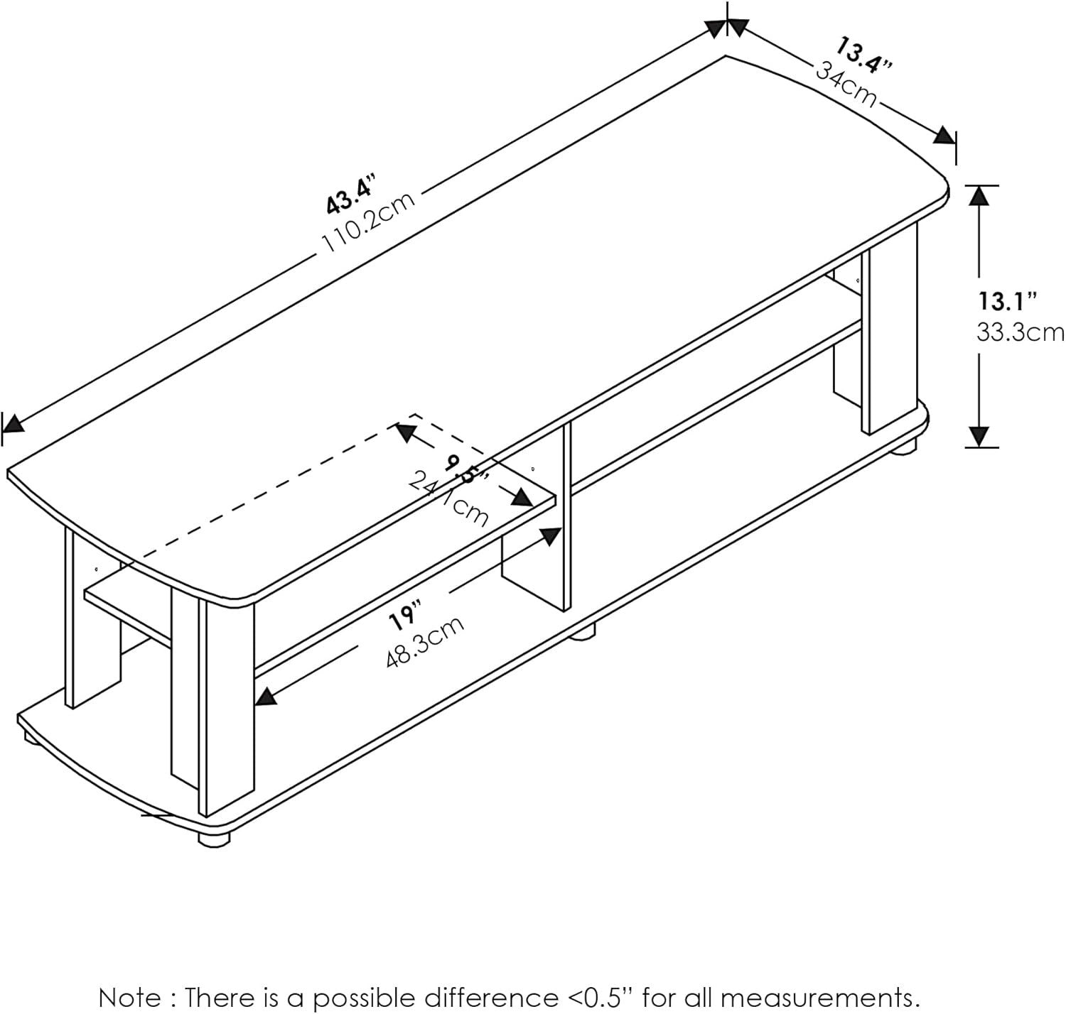 Stylish French Oak TV Stand for TVs up to 49" | Sturdy, Modern, Spacious