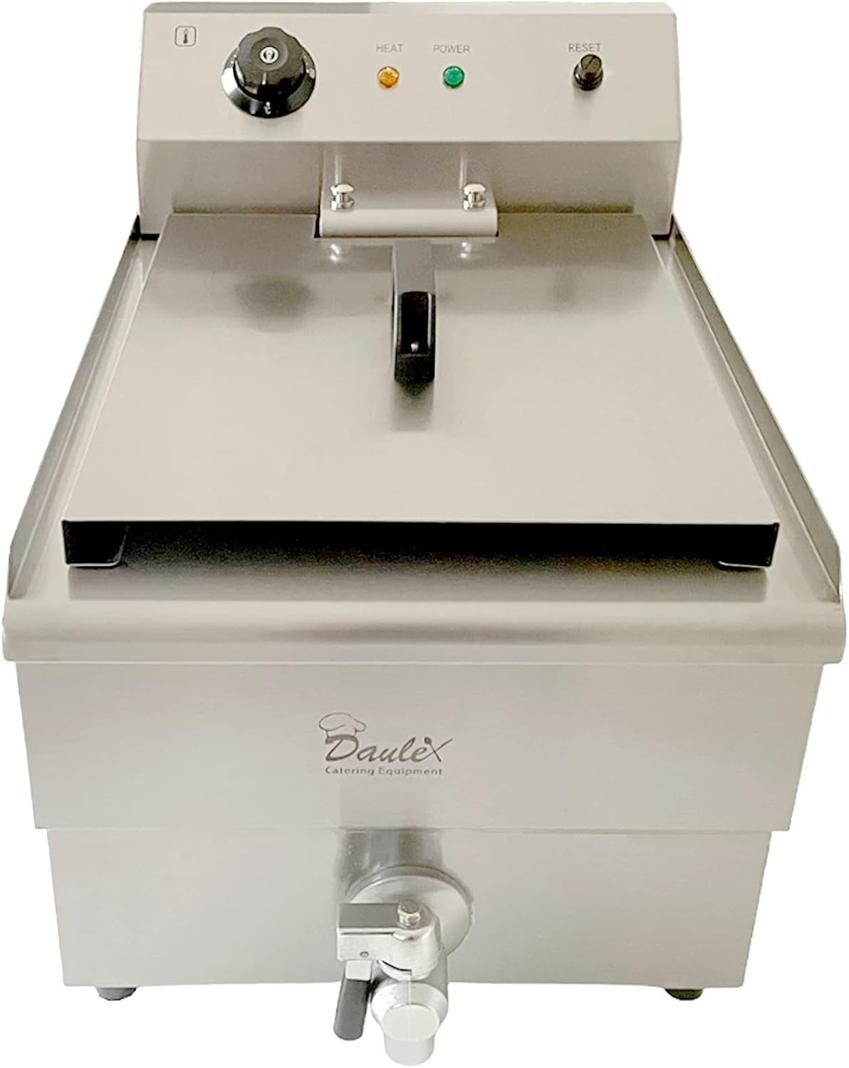 Commercial Electric Deep Fat Fryer 19L 3000W Stainless Steel Drain Tap