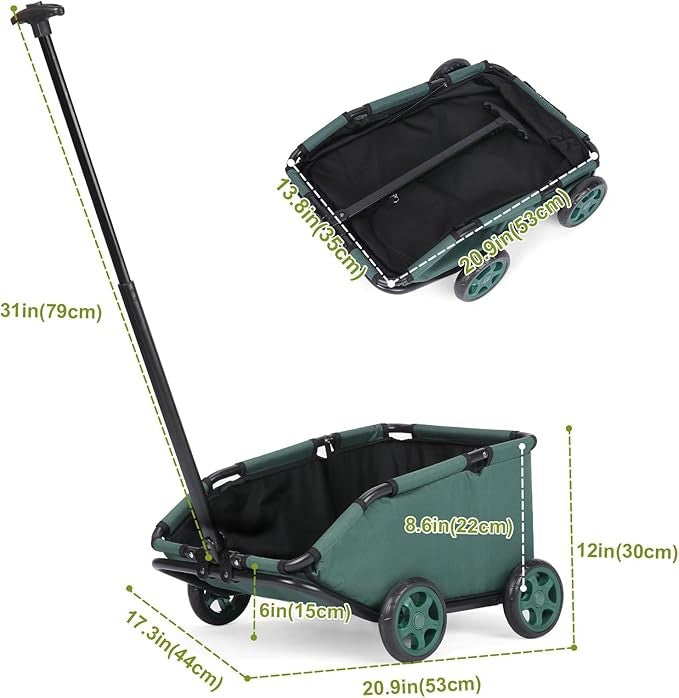 Pull Handle Pet Wagon for Small Dogs Foldable Travel Cart with Wheels