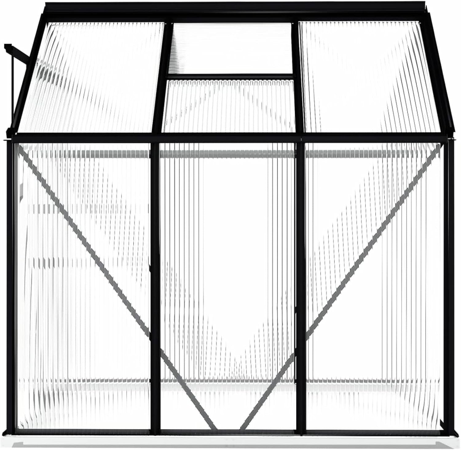 Luxury Walk-In Greenhouse Aluminium Frame Polycarbonate Panels Weatherproof