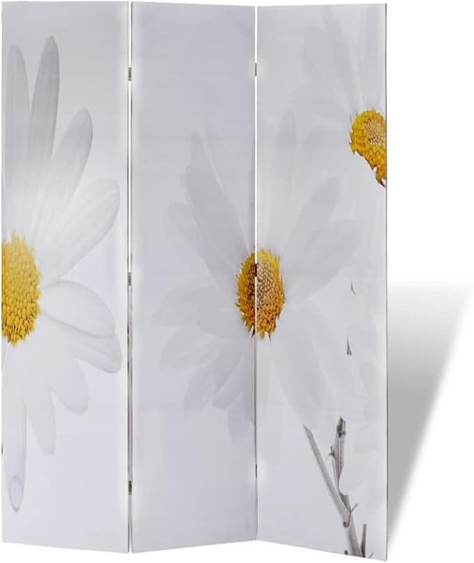 3 Panel Pink Flower Folding Room Divider 120x170cm Privacy Screen Decor