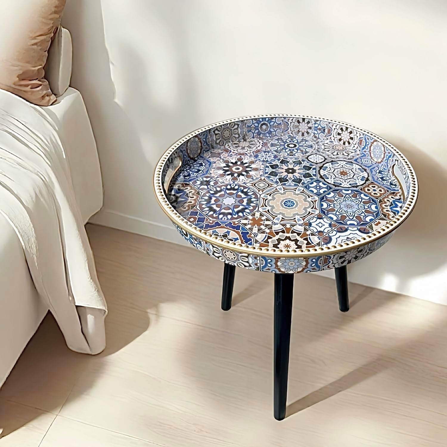 Round Side Table with Detachable Legs – 50x38x38cm Dot Bohemia