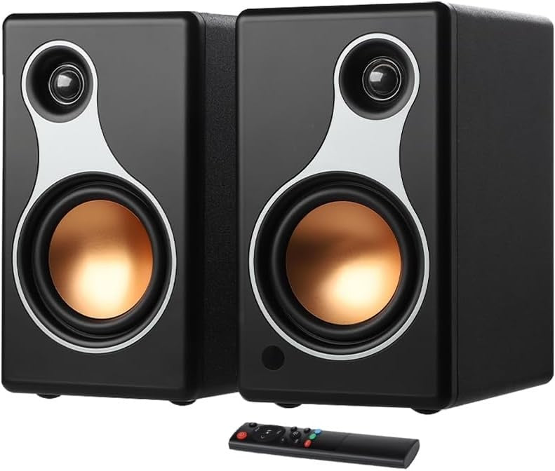 S500 100W Bluetooth 5.0 Hi-Fi Bookshelf Speakers RCA Optical