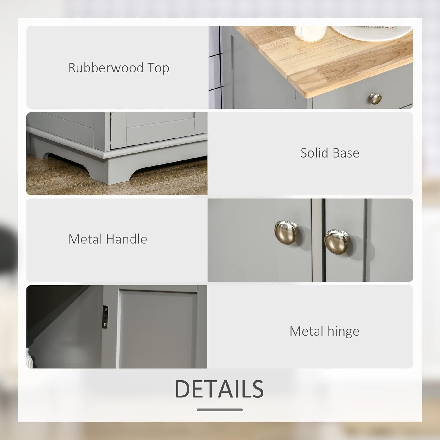 Modern Sideboard Buffet Cabinet with Storage, Drawers & Adjustable Shelves