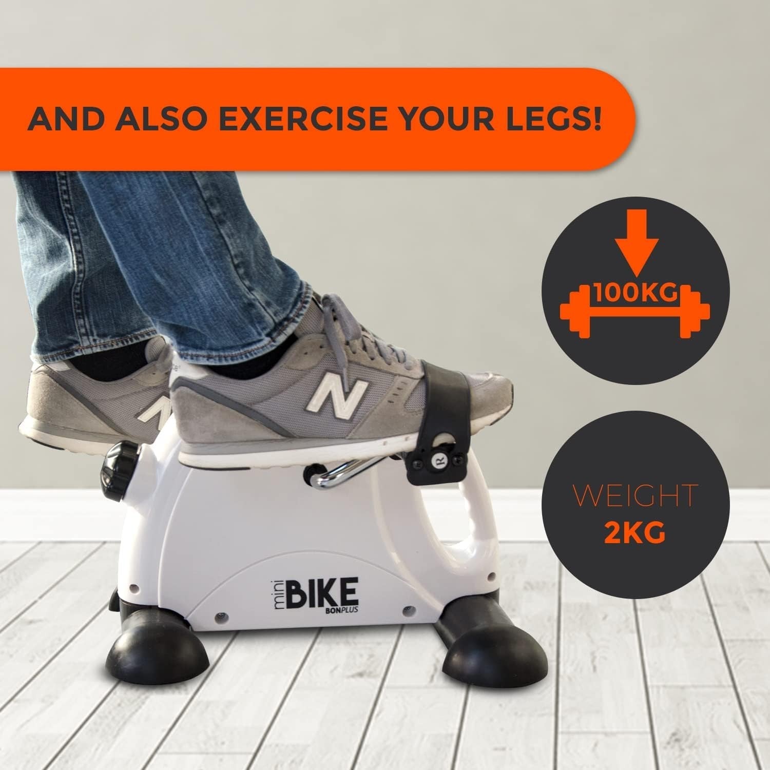 Portable Mini Pedal Bike Adjustable Tension LCD Seated Fitness