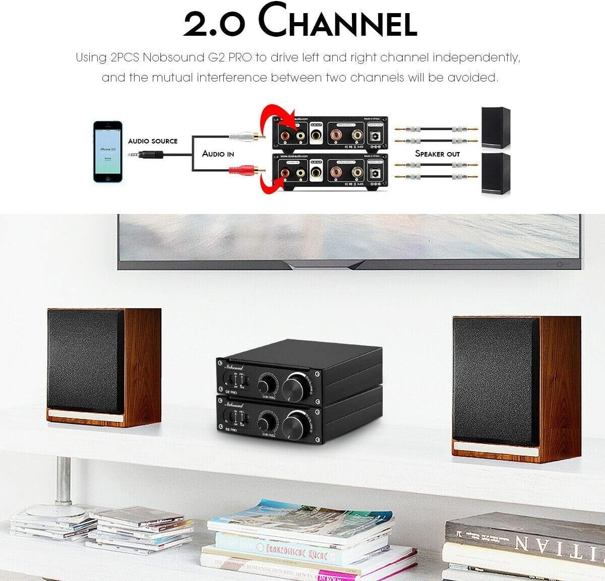 300W Subwoofer Amplifier Mini Class D Mono Home Theater Amp