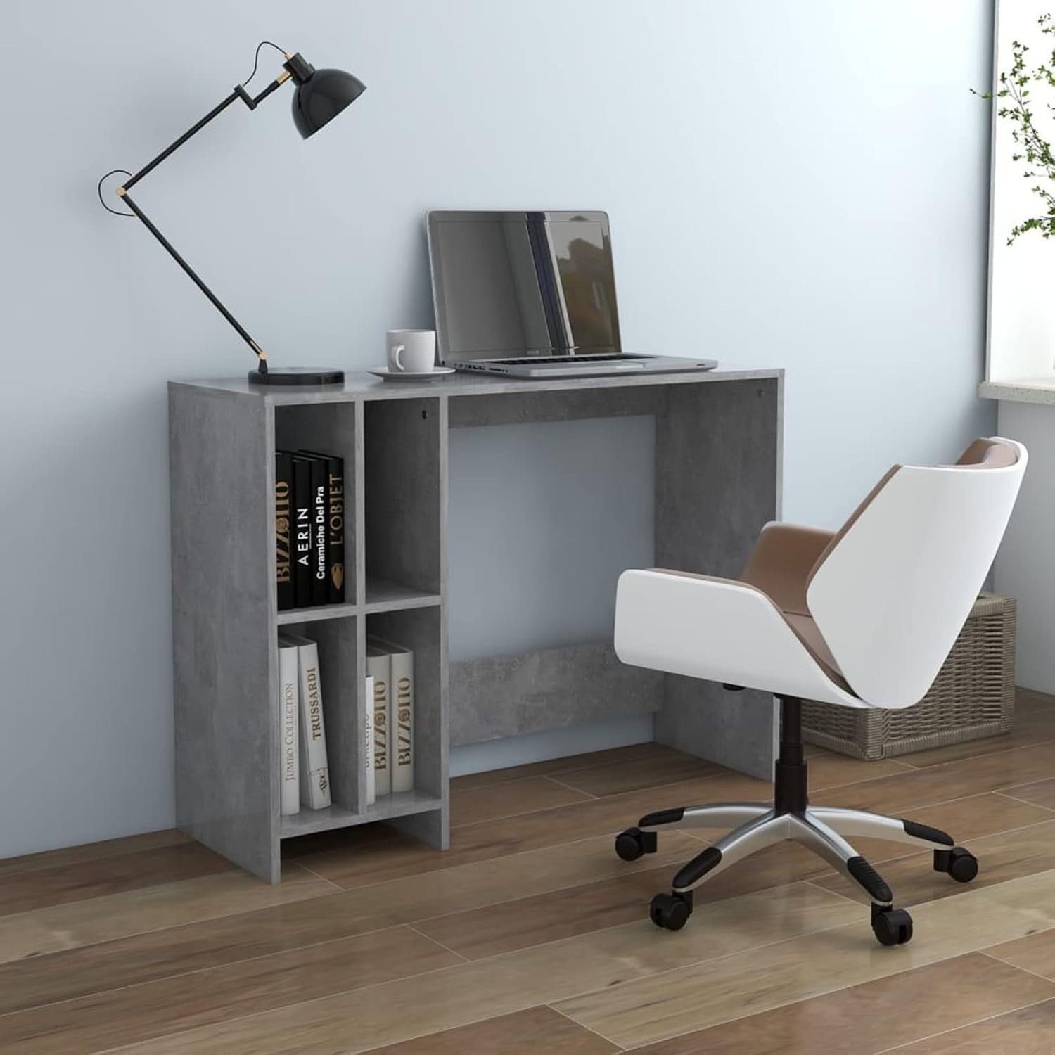 Modern Computer Desk 102x35cm Slim Office Workstation Table for Home Study