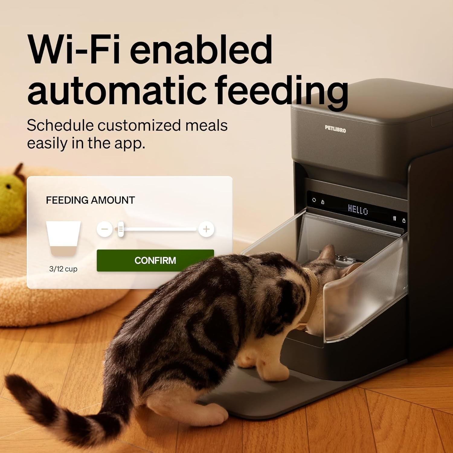 RFID Automatic Cat Feeder WiFi App Control 3L Anti Food Stealing