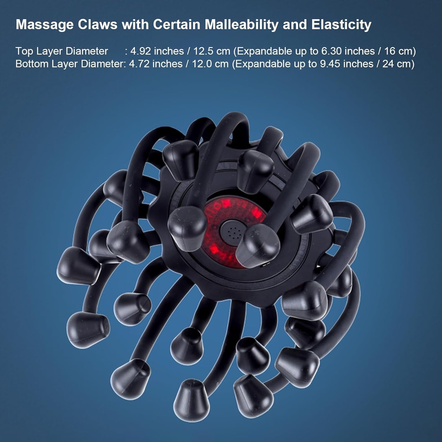 Octopus Head Scalp Massager Red Light 20-Node Vibrating Stress Relief