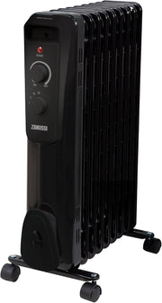 Portable 2000W Oil Filled Radiator Heater 9 Fin Adjustable Thermostat
