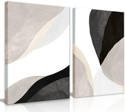 Boho Abstract Canvas Wall Art Set of 2 Framed 16x24