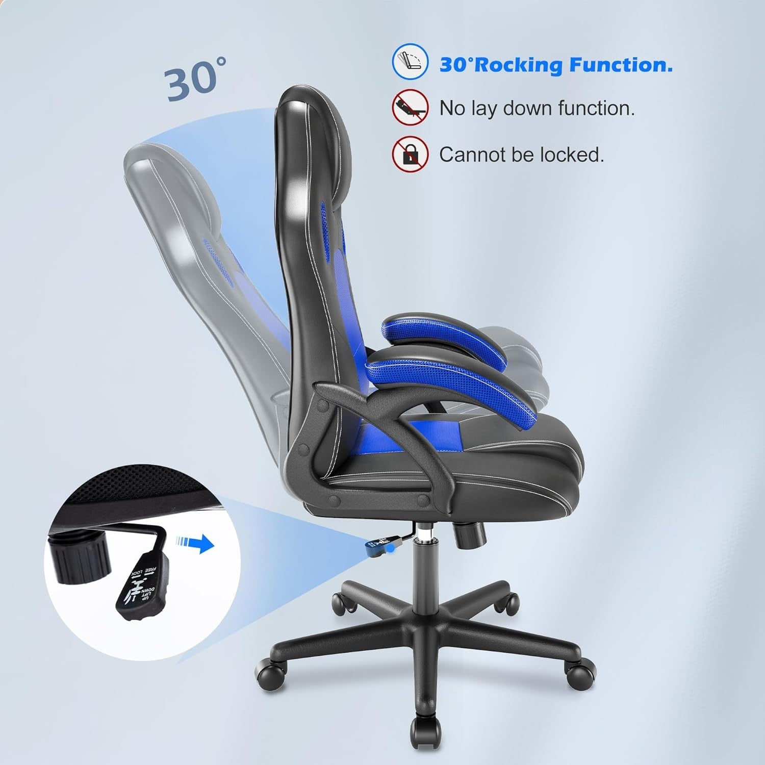 Ergonomic Office Gaming Chair High Back Mesh Lumbar Support