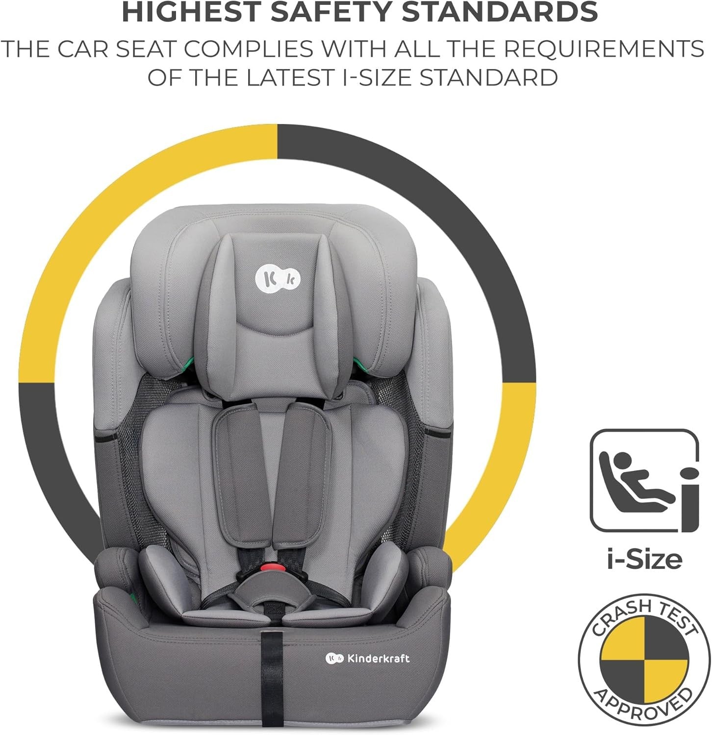 i-Size R129 Group 1/2/3 Child Car Seat 5-Point Harness 76–150cm