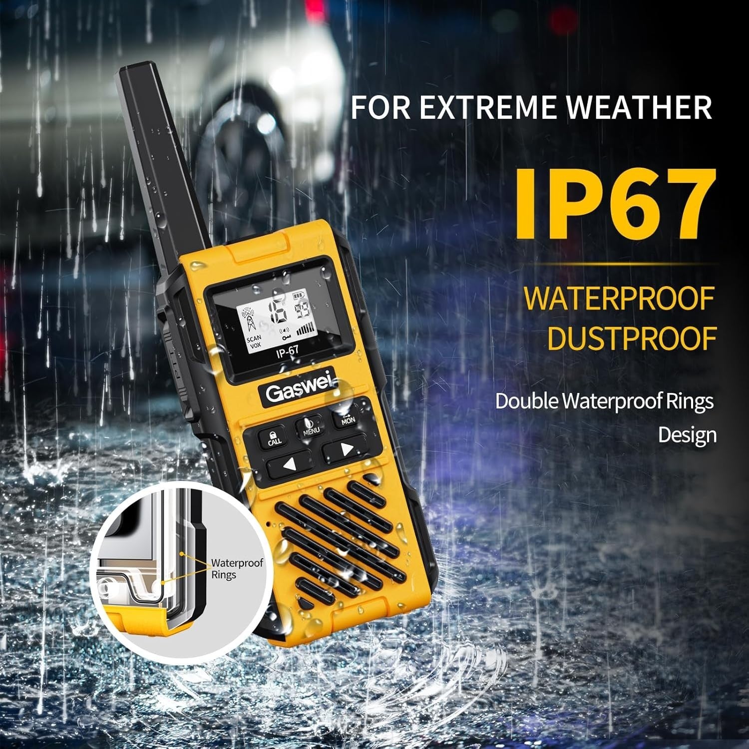 G1Pro Professional Walkie Talkies Rechargeable PMR446 VOX IP67 2 Way