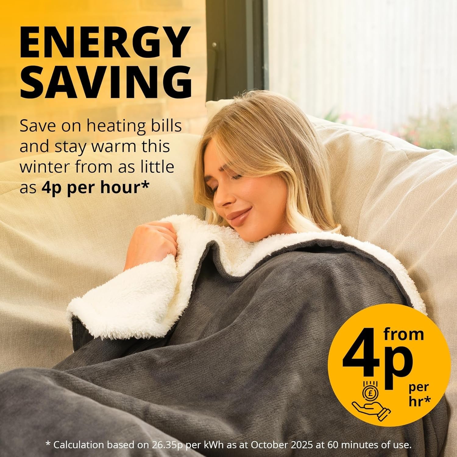 Electric Heated Throw Blanket Fleece Sherpa Fast Heat 9 Settings Timer