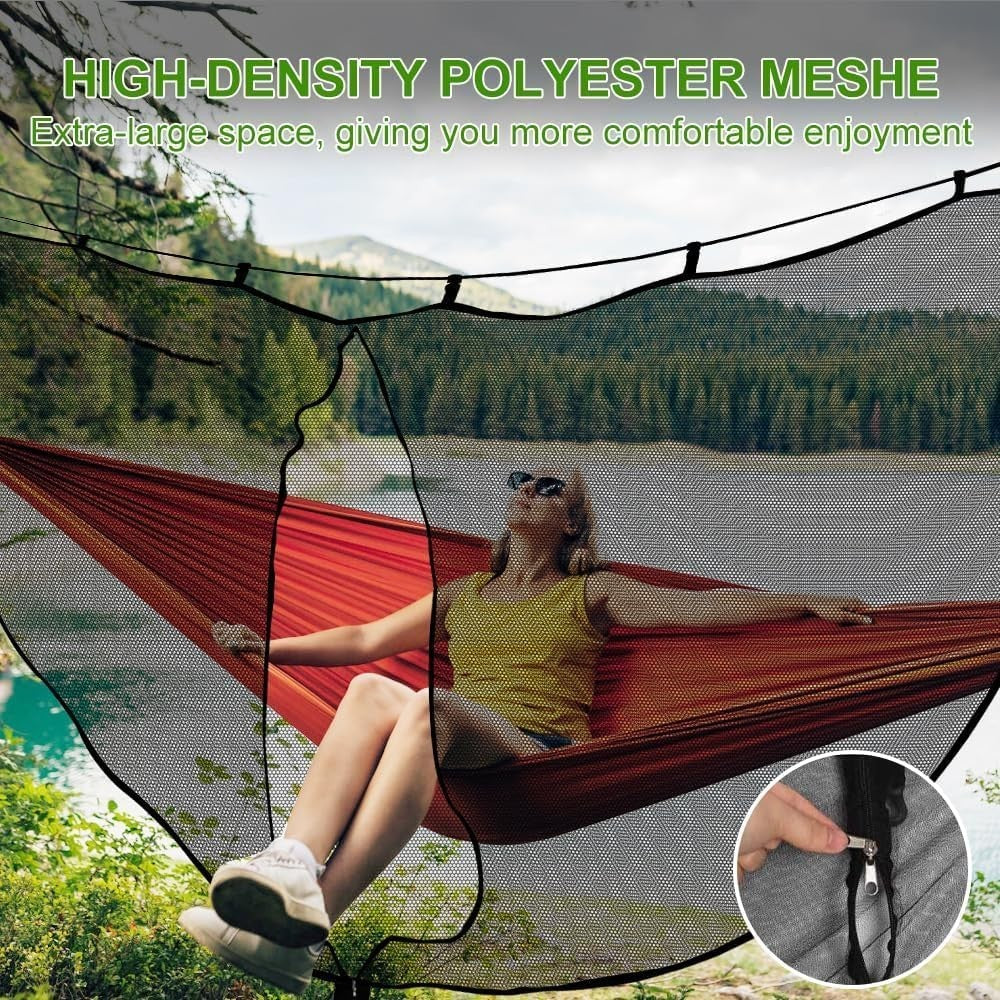 Camping Hammock with Mosquito Net - 290x140cm - 300kg Capacity - Complete Kit