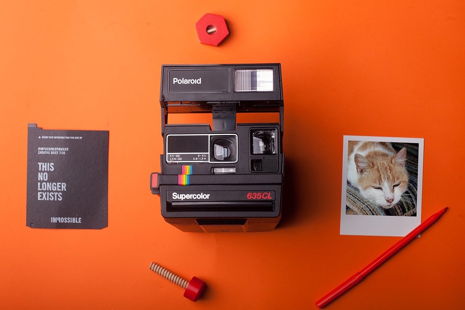 Instant Camera Built In Flash Easy Viewfinder Uses 600 Film Camera