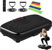 Black Vibration Plate Exercise Machine Lymphatic Drainage 120 Levels
