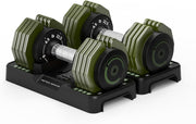 5-in-1 Adjustable Dumbbells Pair 4.5–22.5LB 1-Sec Dial Non-Slip with Tray
