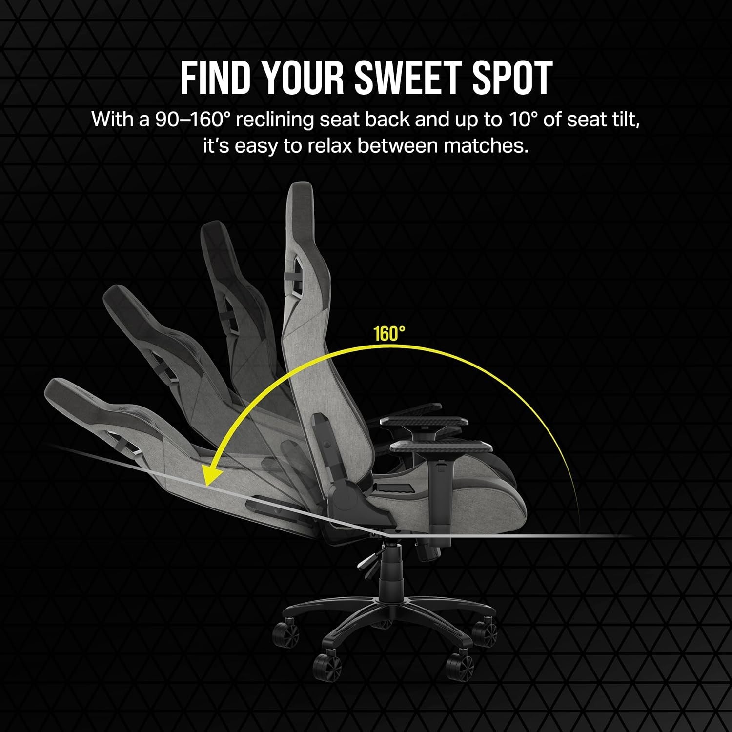 Ergonomic Fabric Gaming Chair Racing Style w/ Lumbar & Neck Cushion