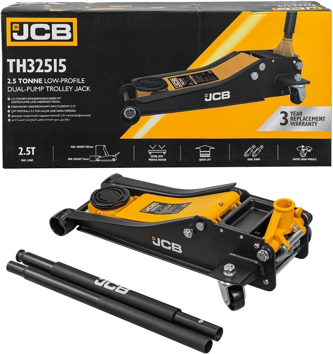 2.5 Ton Low-Profile Double-Pump Trolley Jack Quick Lift 75–505mm Heavy Duty
