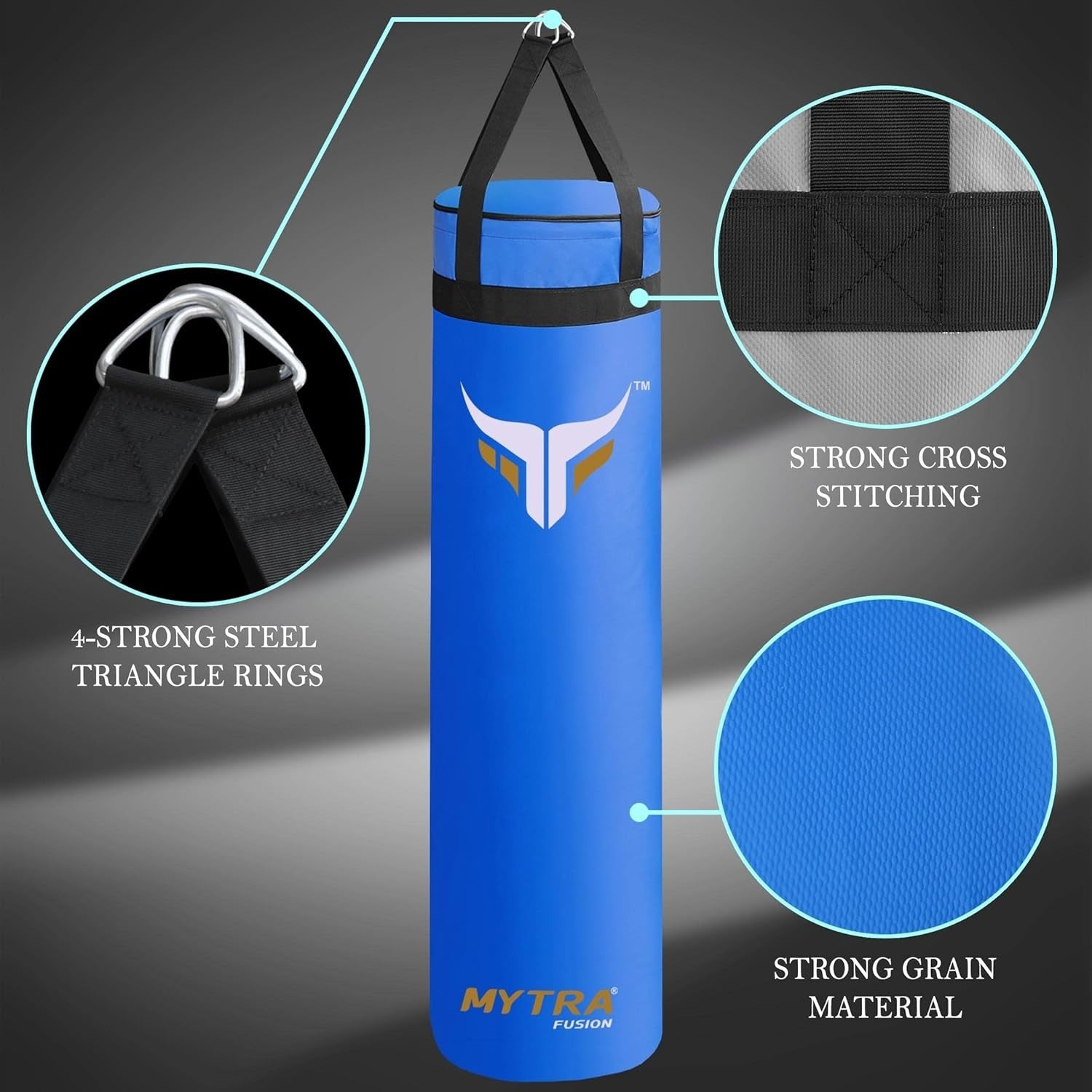 4FT Hanging Punching Bag Unfilled Boxing MMA Kickboxing Home Gym