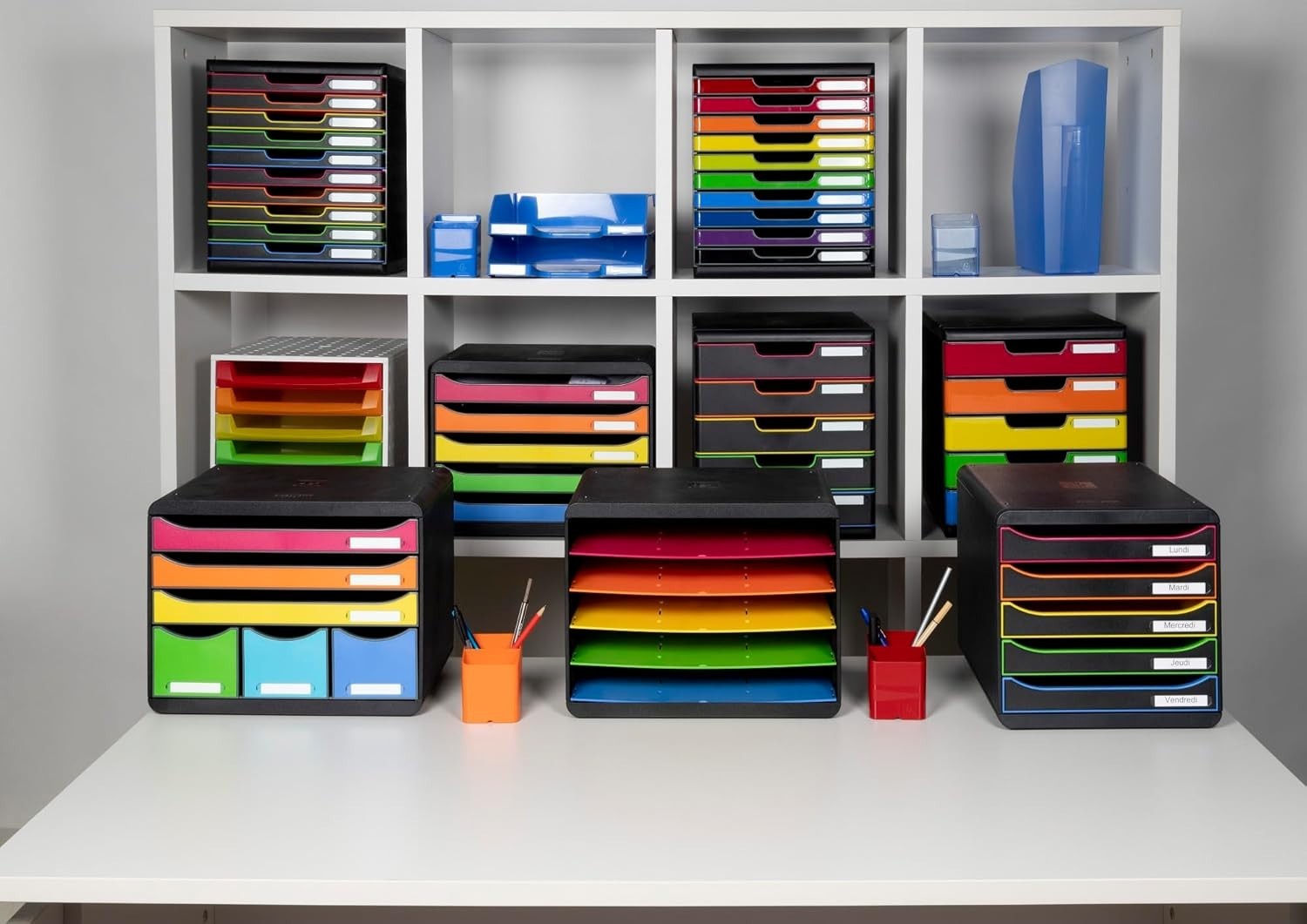 5-Drawer Desktop File Organiser A4+ Documents Recycled Plastic