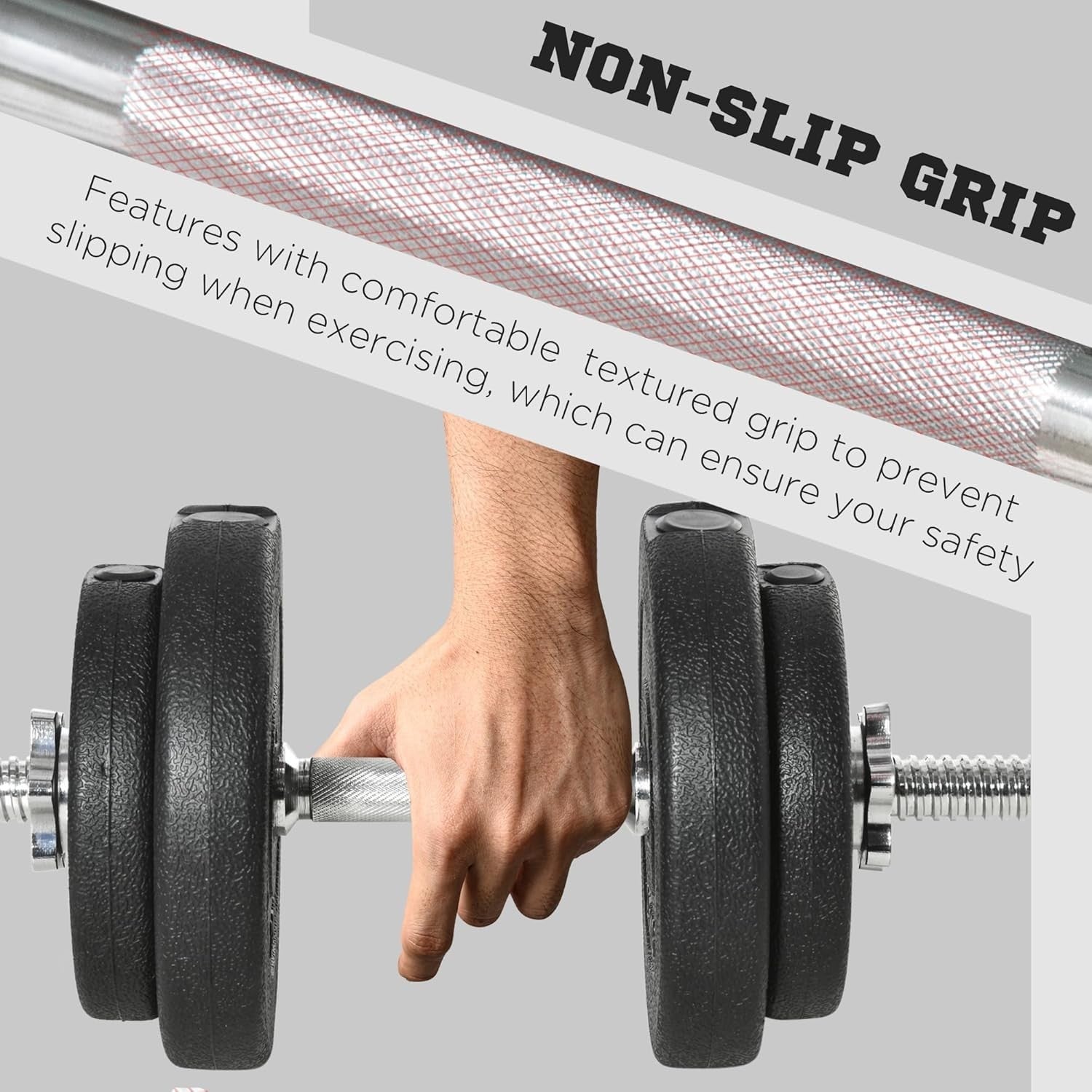 20kg Adjustable Dumbbells Set Non Slip Home Gym Hand Weights Compact
