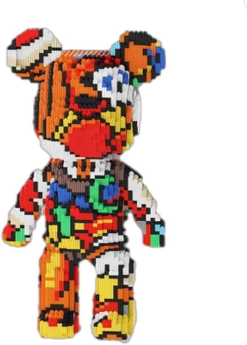 Pixel Art Bear Building Blocks Toy 3688pcs Rainbow DIY Display Set Gift