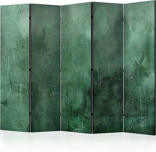 Jungle Banana Leaf 5 Panel Folding Room Divider Large Canvas Screen