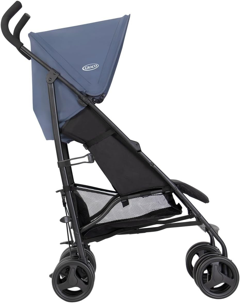 Compact Lightweight Baby Stroller Easy Fold Pushchair from Birth to 3 Years Blue